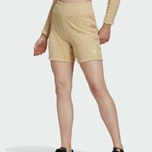 NWT Adidas Beige Knit Pull On Bike Shorts XS